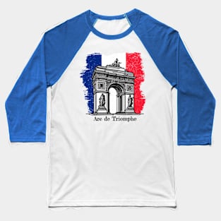 Arc de Triomphe France Baseball T-Shirt